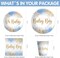 Dusty Blue Baby Boy Shower Decorations & Tableware Set – Serves 24 Guests